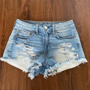American Eagle highrise festival shorts